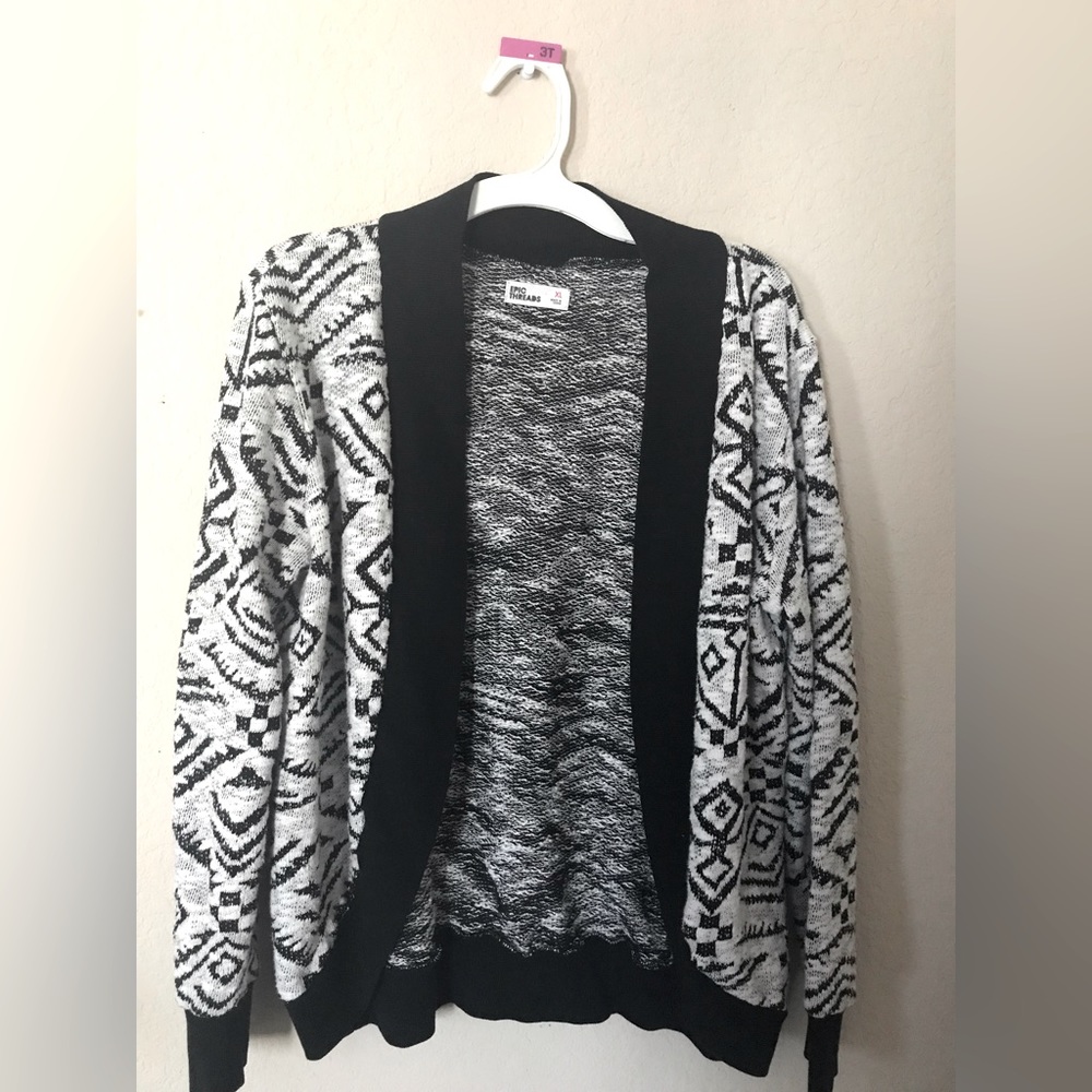 Black and white sweater